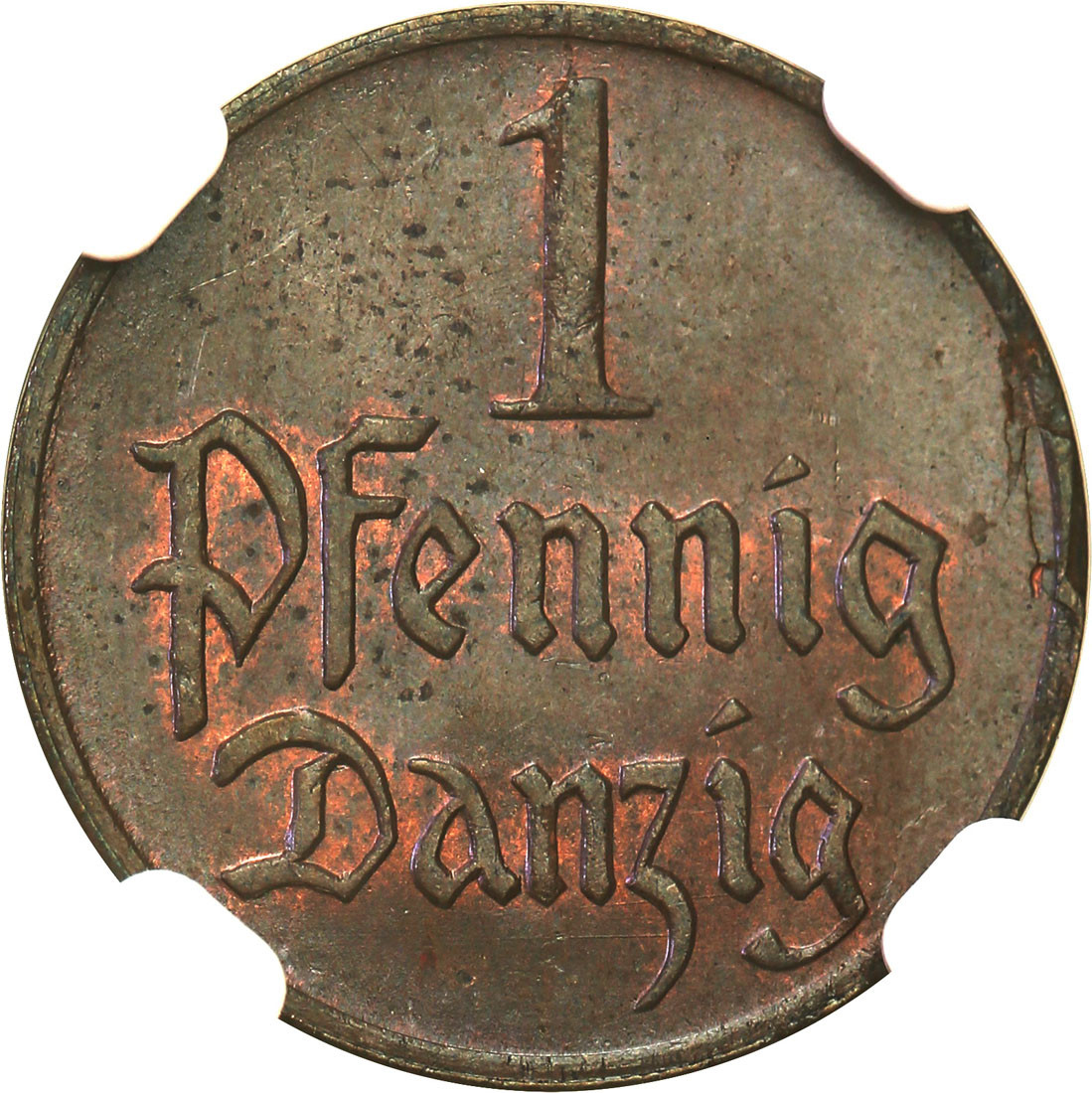 Wolne Miasto Gdańsk / Danzig. 1 fenig 1923 NGC MS64 BN